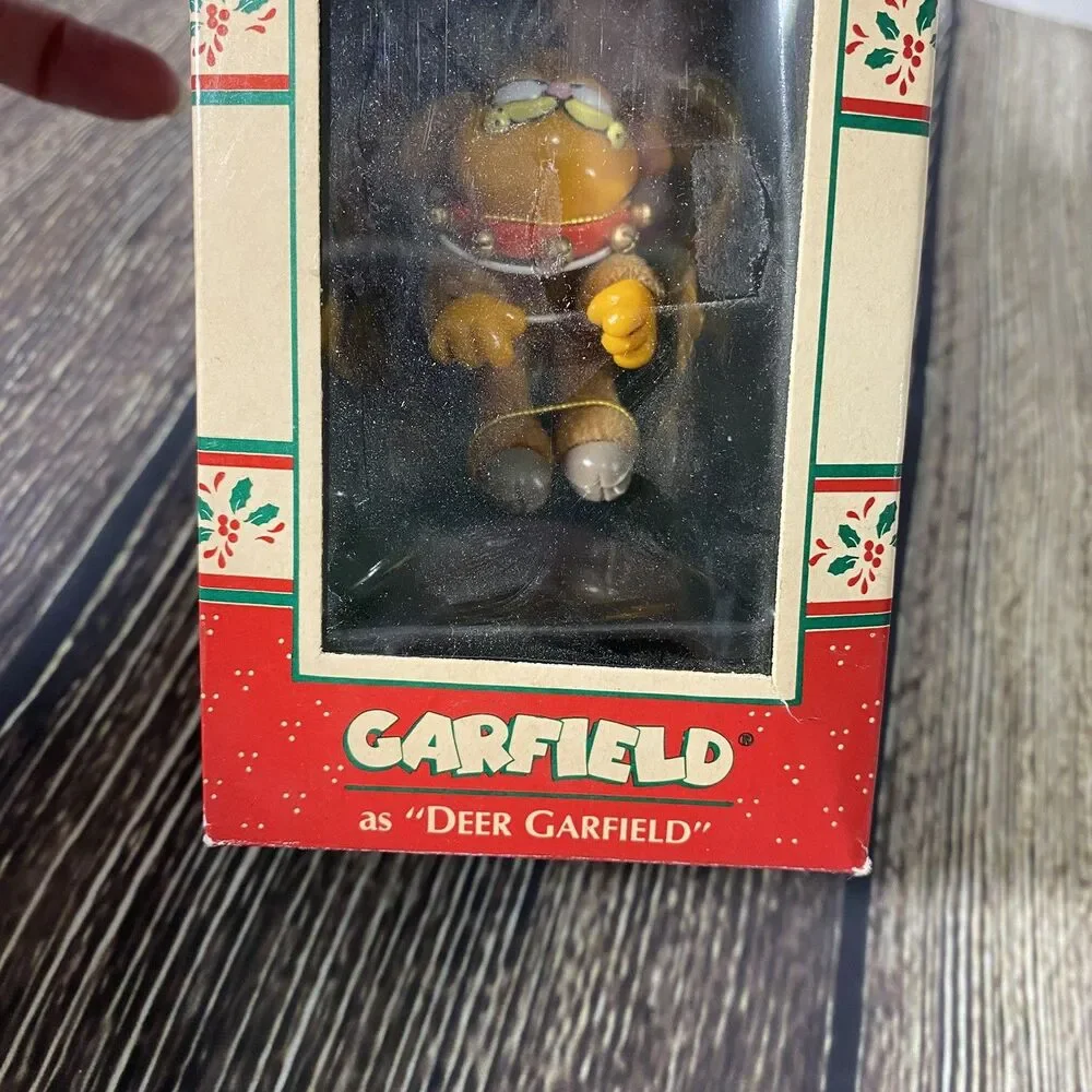 Vintage Garfield 'Deer Garfield' Treasury of Christmas Tree Ornament Flocked New